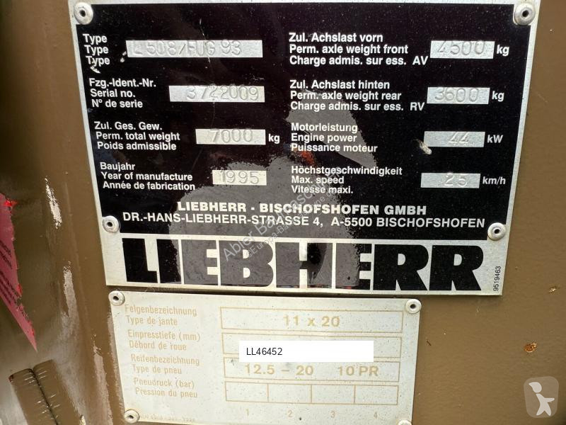 Pala cargadora Liebherr L508 FUG93 Radlader 25...