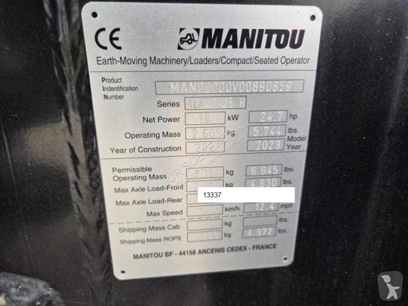 Pá carregadora Manitou MLA 3-25H
