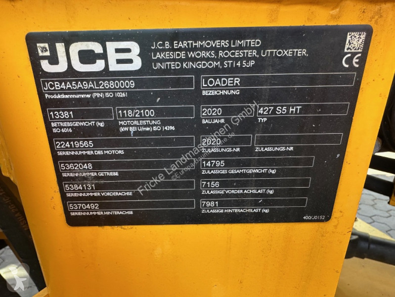 Nakladač JCB  427 HT   neue Reifen