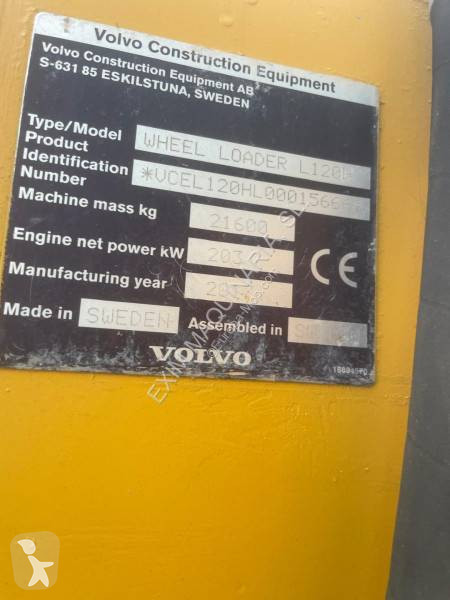 مُحمّلة Volvo L120H TERCERA y CUARTA FUNCION