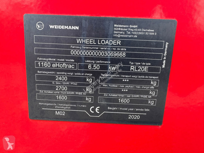 Chargeuse Weidemann 1160E .