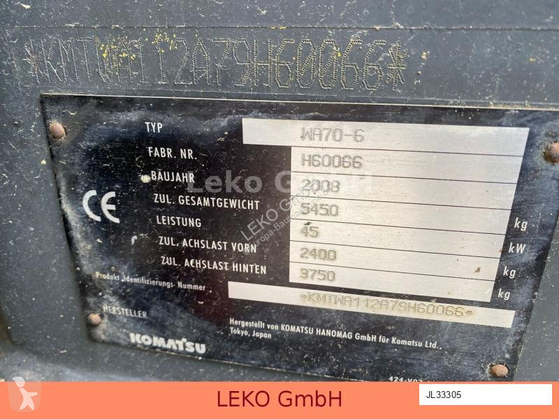 Shovel Komatsu WA70-6 Schnellwechsler