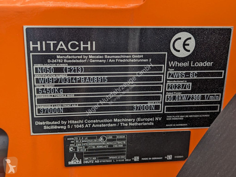 مُحمّلة Hitachi - Netto 45.900.-€ --Miete möglich
