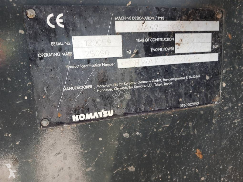 Shovel Komatsu WA475-10