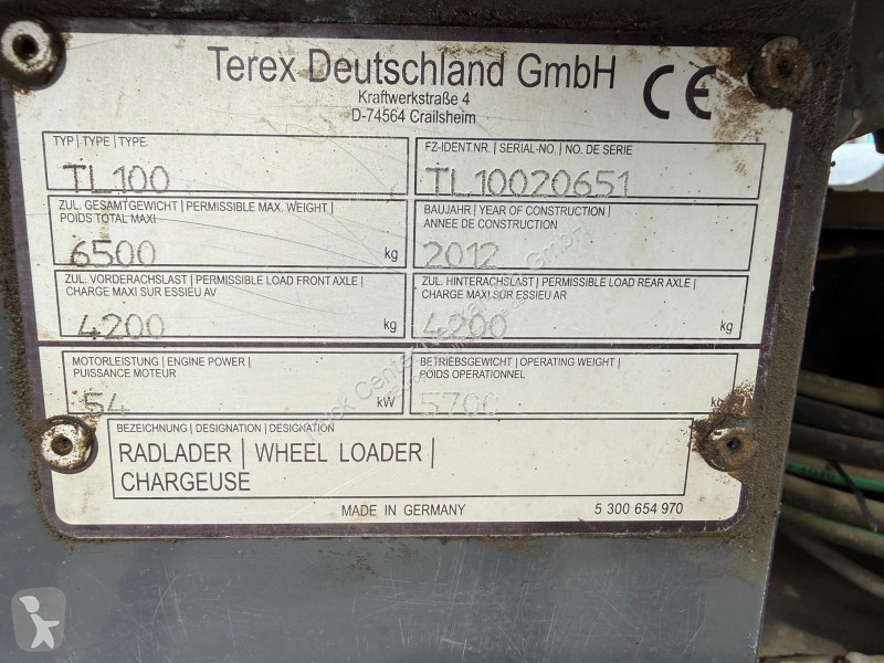 Pala cargadora Terex Klappschaufel...