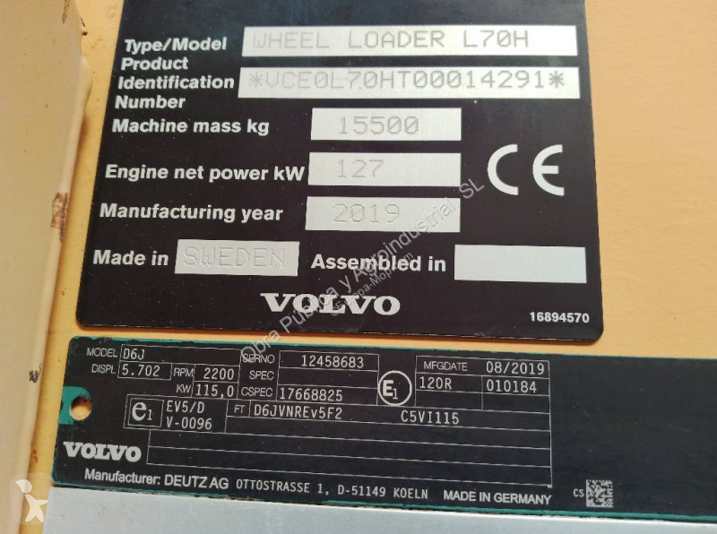 Pala cargadora Volvo H