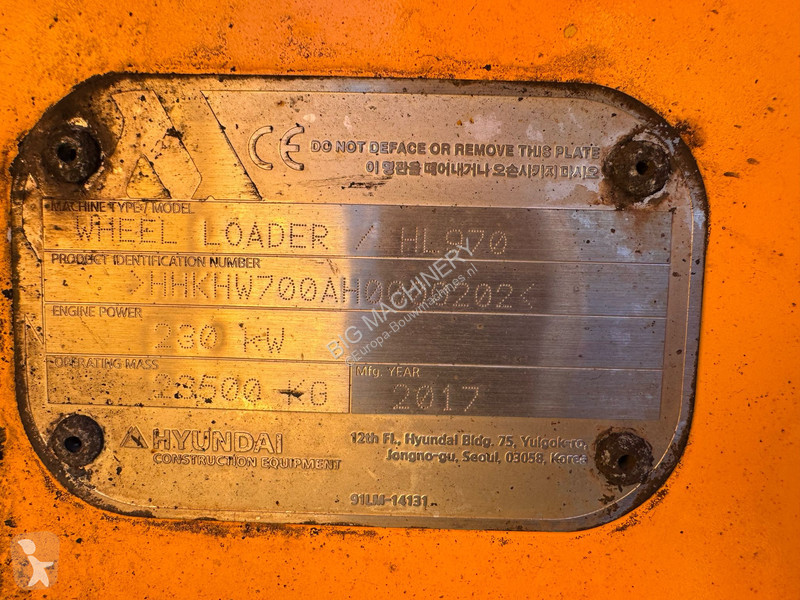 Pala Hyundai HL970