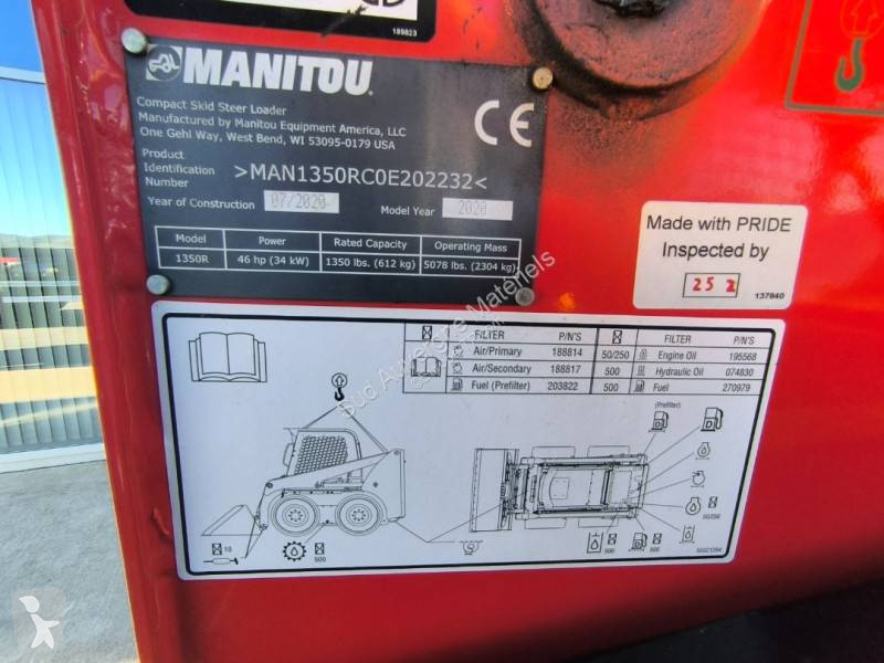 Pá carregadora Manitou 1350 R