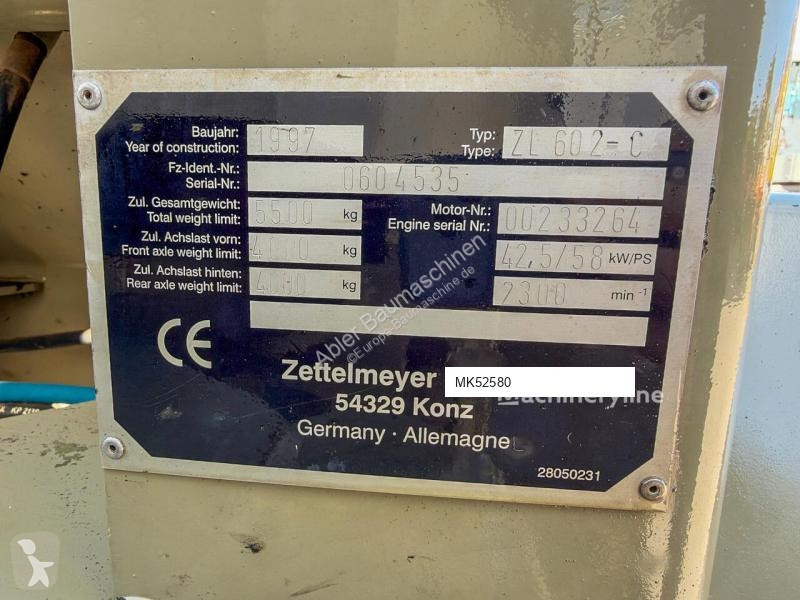Pala cargadora Zettelmeyer 42,5 kW 4 Zylinder SW