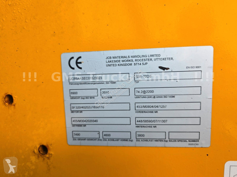 رافعة شوكية تلسكوبية JCB 531-70 Tele Lader...