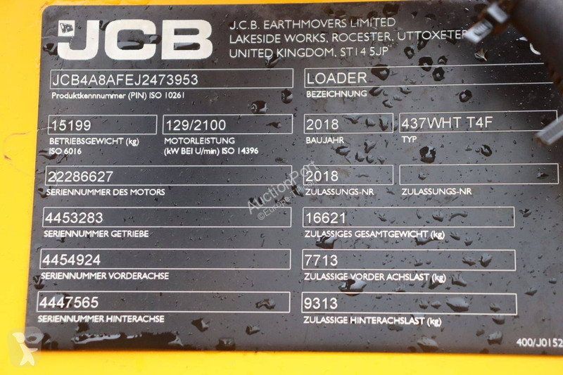 Pala cargadora JCB 437WHT T4F