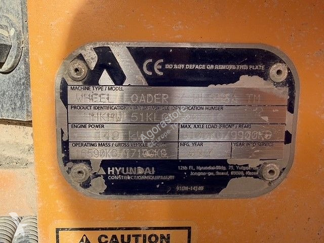 Pala cargadora Hyundai HL955A TM