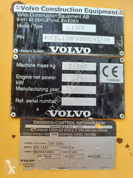 Shovel Volvo L 120 F Loader shovel wiellader