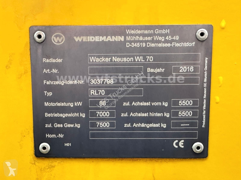 Фронтальный погрузчик Wacker Neuson WL 70 4x4...
