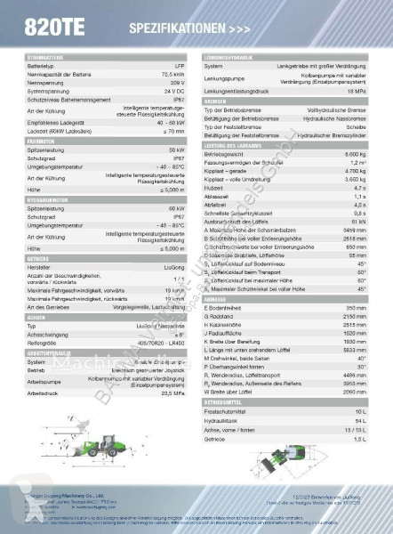 Nakladač LiuGong 820 TE vollelektrisch, 6.600...