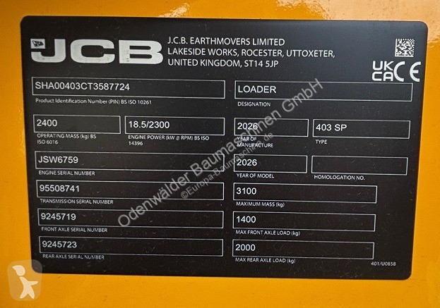 Læssemaskine JCB N-