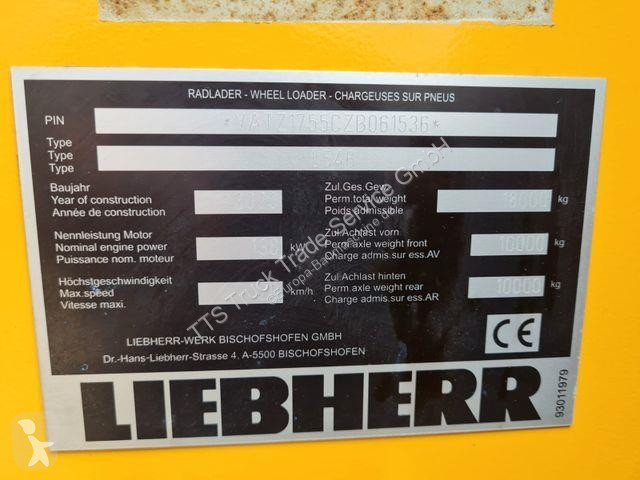 Pá carregadora Liebherr L 546 kein 524 538 542...