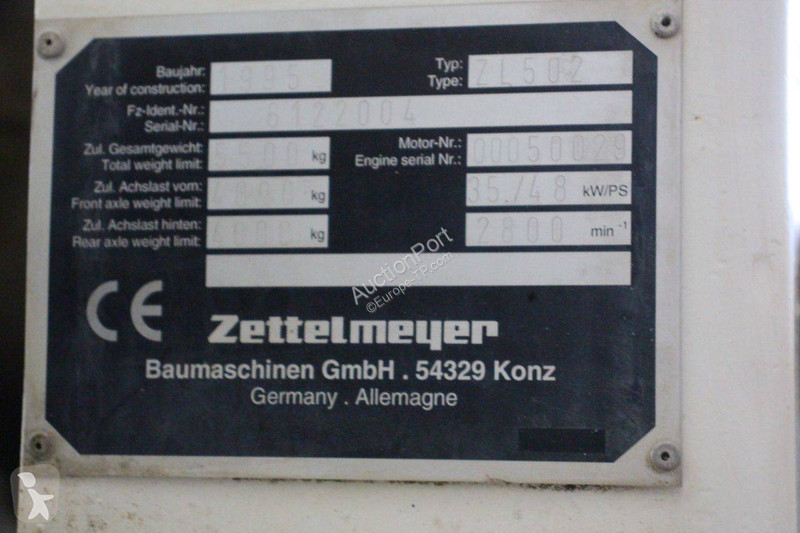 Chargeuse Zettelmeyer ZL 502