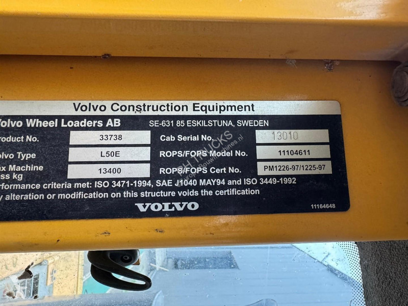 مُحمّلة Volvo L50E 14930 HOURS WITH BUCKET