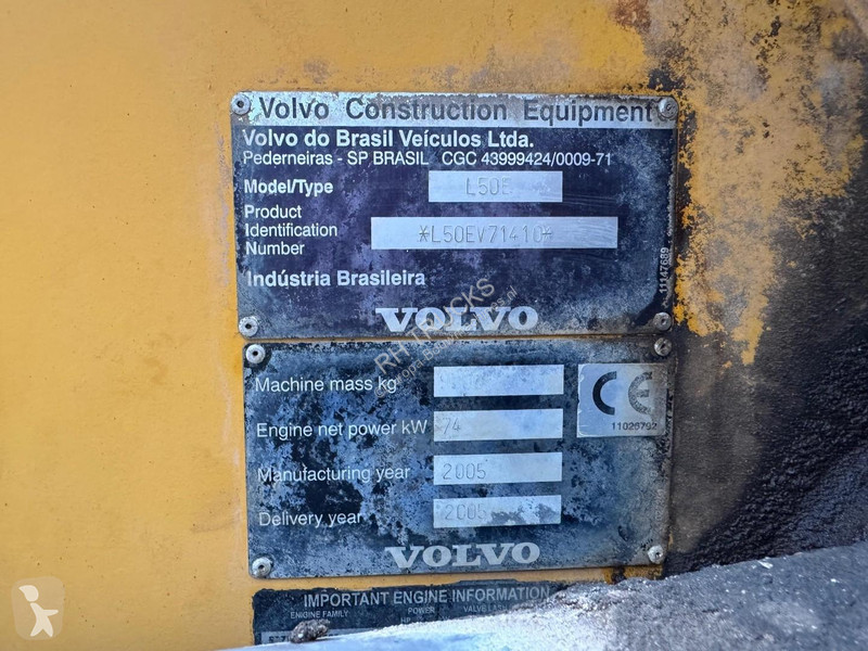 مُحمّلة Volvo L50E 14930 HOURS WITH BUCKET