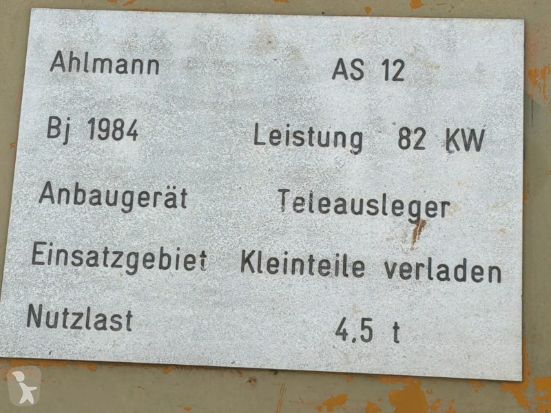 Pá carregadora Ahlmann AS 12
