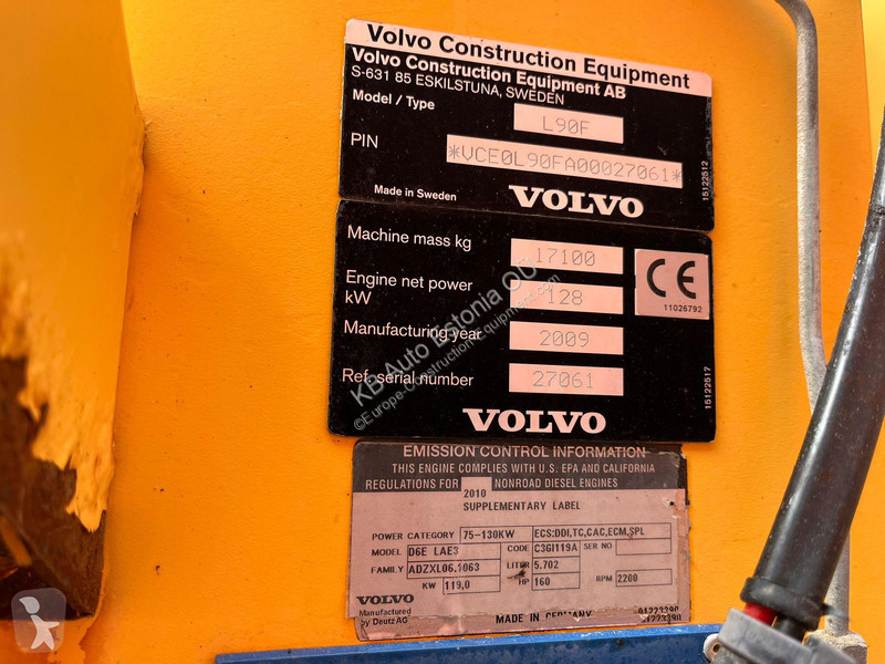 مُحمّلة Volvo L 90 F 4x4 CETRAL LUBRICATIO / AC