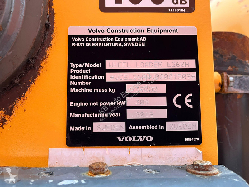 Фронтальный погрузчик Volvo L 260 H CENTRAL...