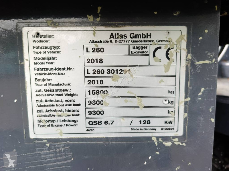 Nakladač Atlas L260 Terex TL260 shovel...