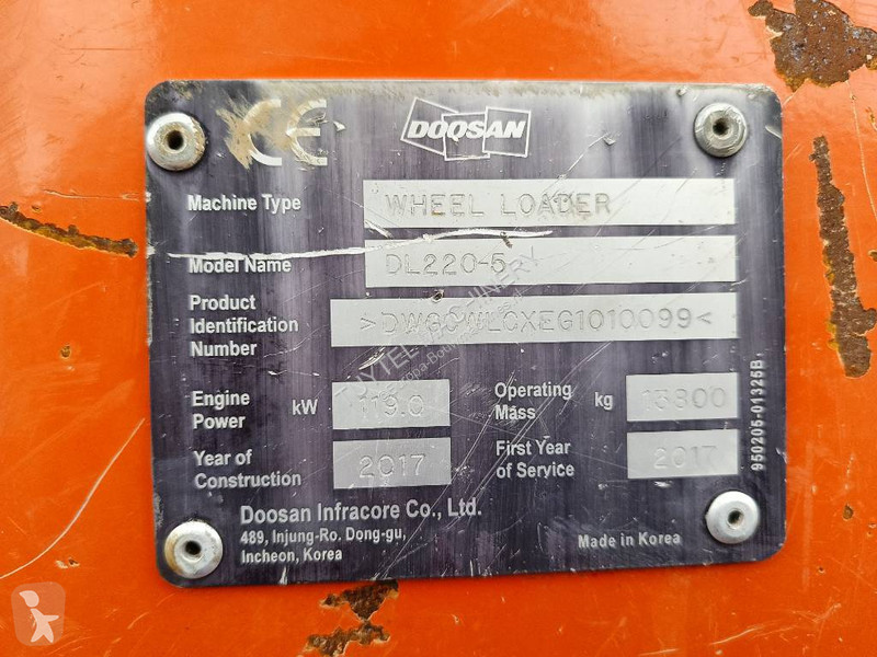 Lastare Doosan DL 220 DL200 DL250 DL180 shovel...