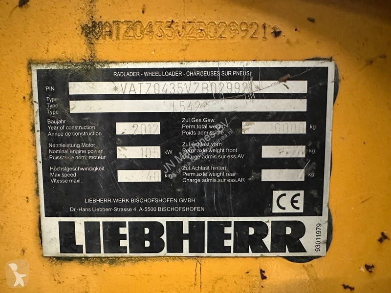 Nakladač Liebherr L542 L 542 | Electric problem