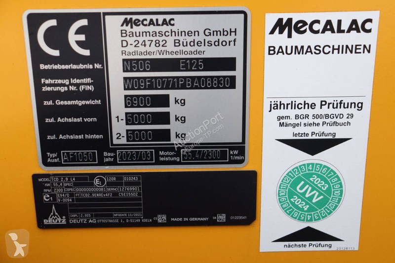 Incarcator Mecalac AF1050