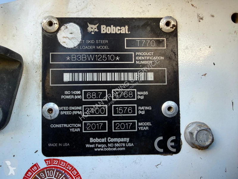 Pala cargadora Bobcat T770 | HF | Joystick | A/C