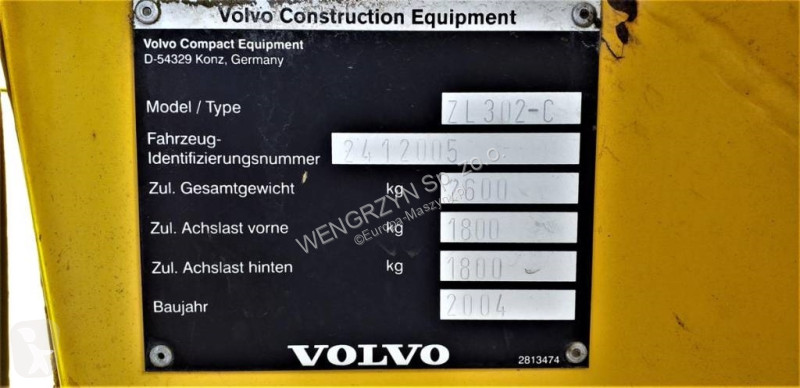 Læssemaskine Volvo Ładowarka kołowa VOLVO ZL 302 C
