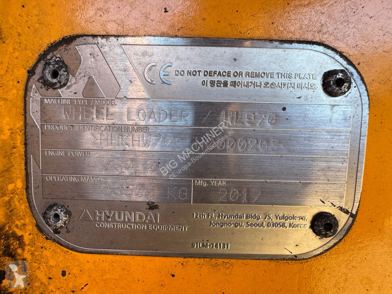 Pala Hyundai HL970
