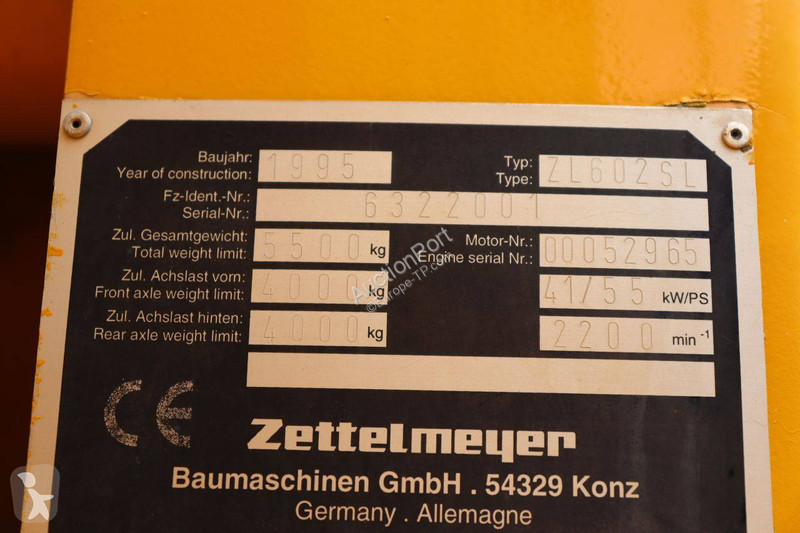 Pala cargadora Zettelmeyer ZL602SL