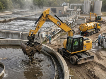 Escavadora de rodas Caterpillar nova