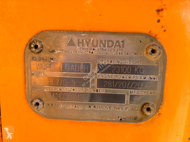 Pala Hyundai HL 770-9 - HL 770