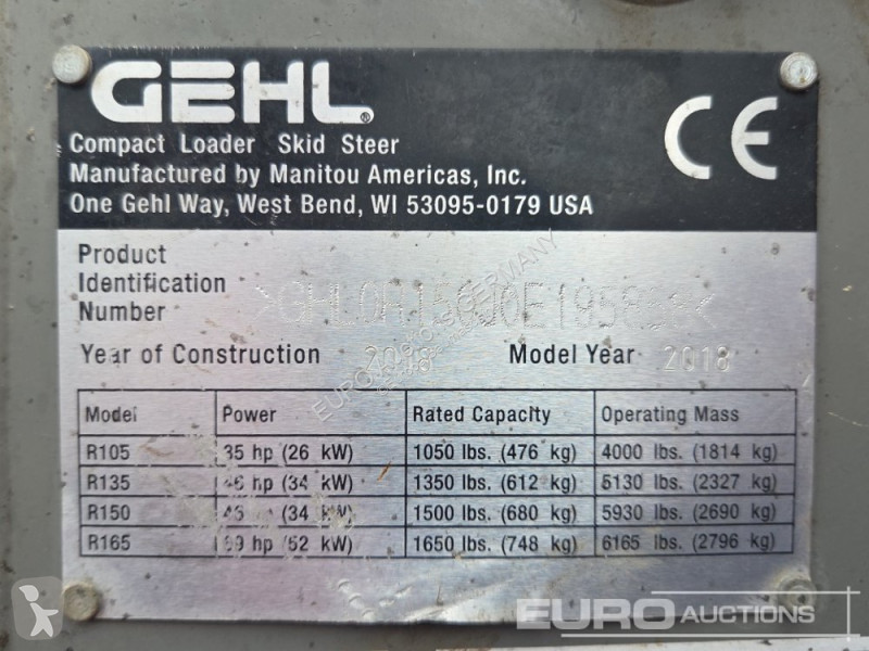 Pala cargadora Gehl R150