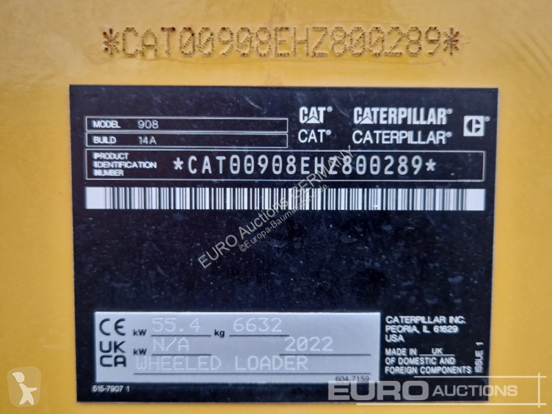 Pala Caterpillar 908