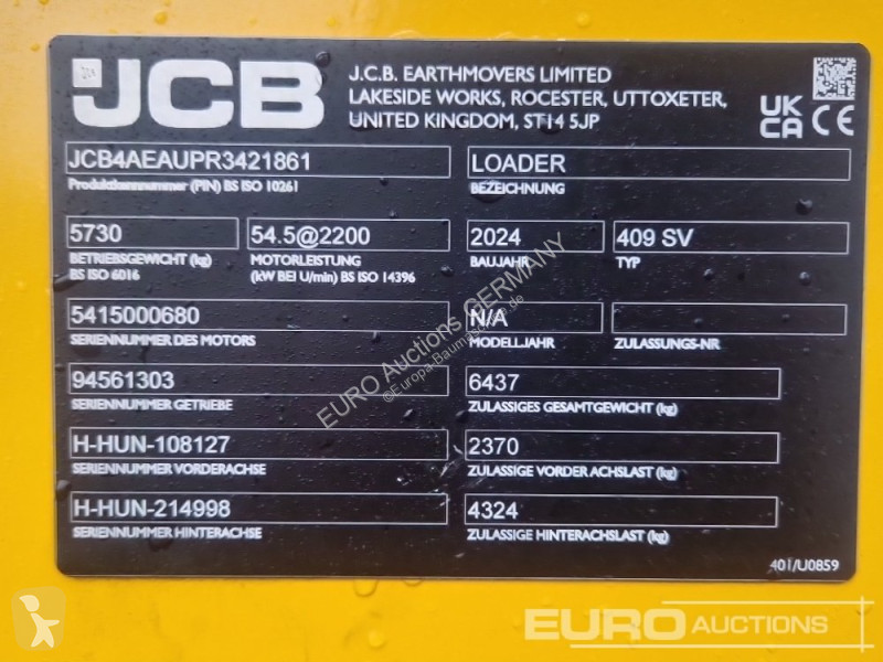 Incarcator JCB 409 SV