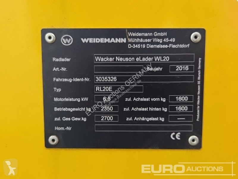 Chargeuse Wacker Neuson WL20E