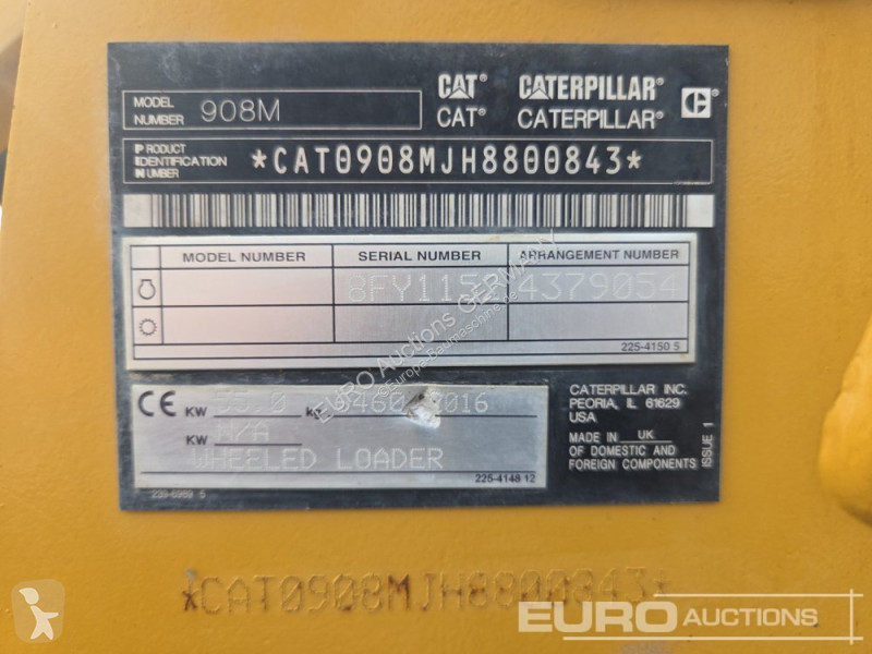 Pá carregadora Caterpillar 908M