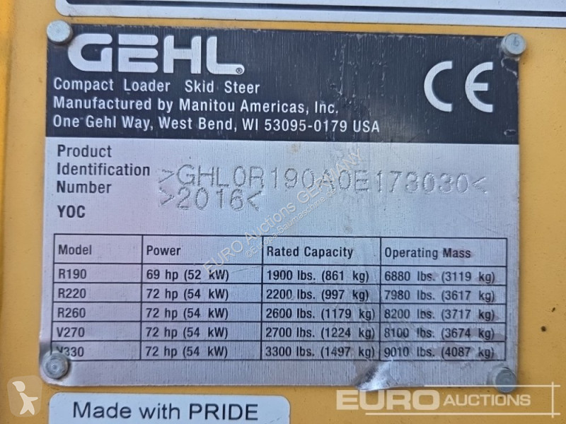Shovel Gehl R190