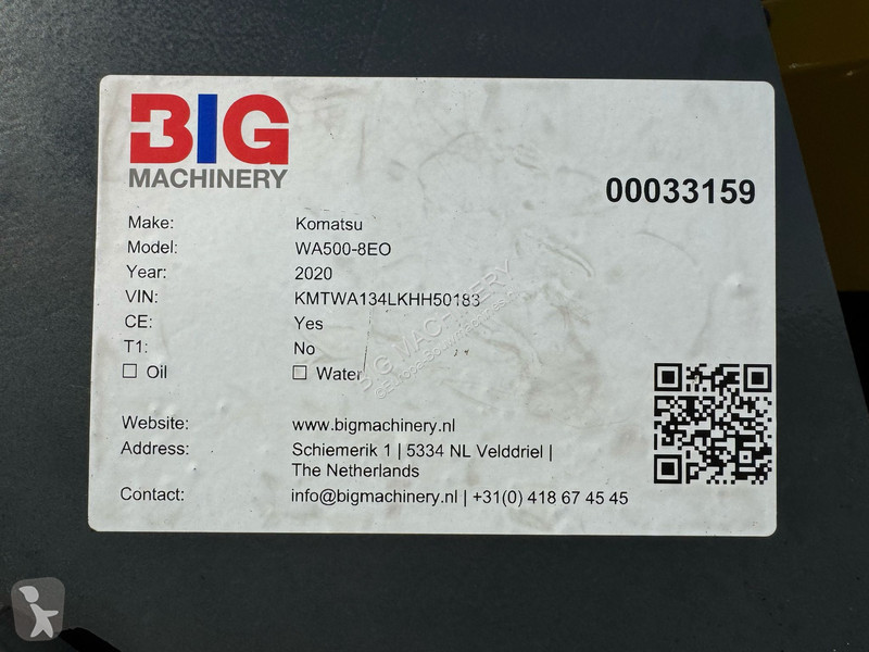 Shovel Komatsu WA500-8EO - CE Certified / EPA