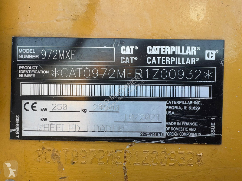 مُحمّلة Caterpillar 972M XE - CE / new tires /...