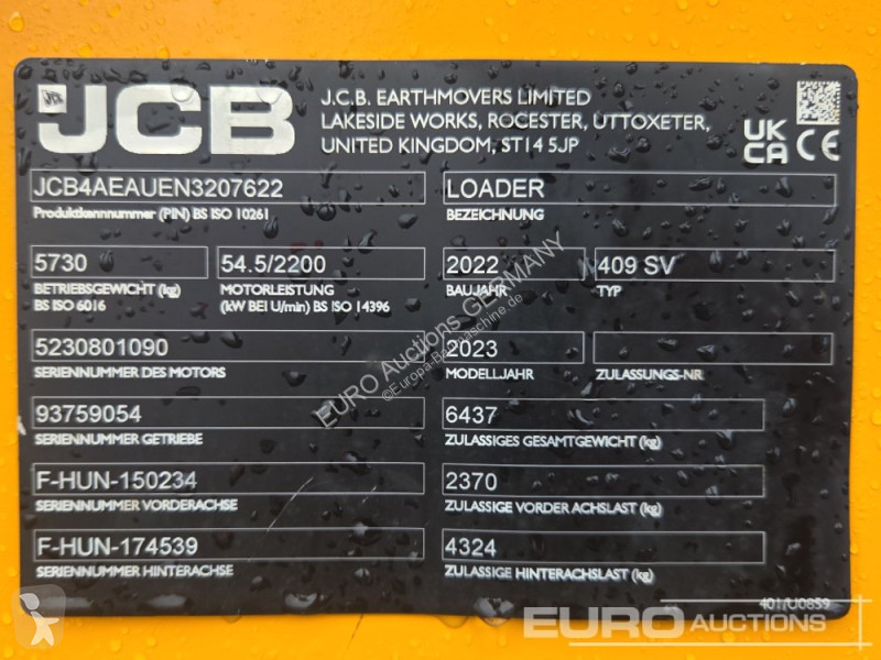 Shovel JCB 409