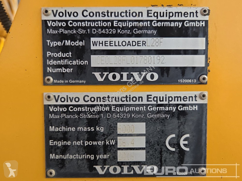 Pala cargadora Volvo L28F