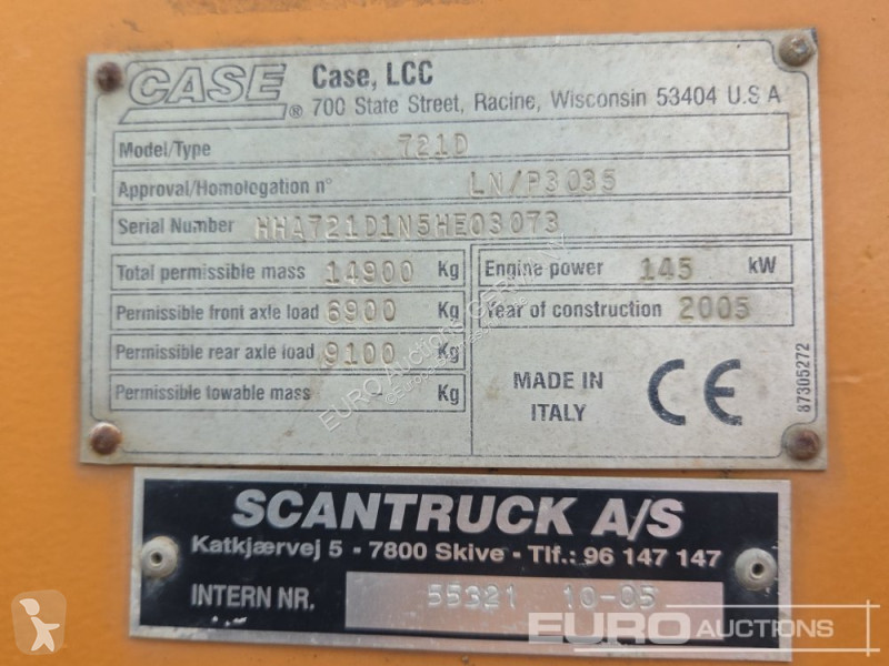 Pala cargadora Case