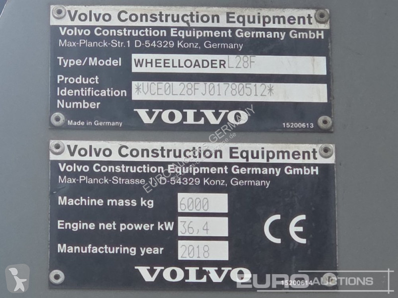Pala cargadora Volvo L28F