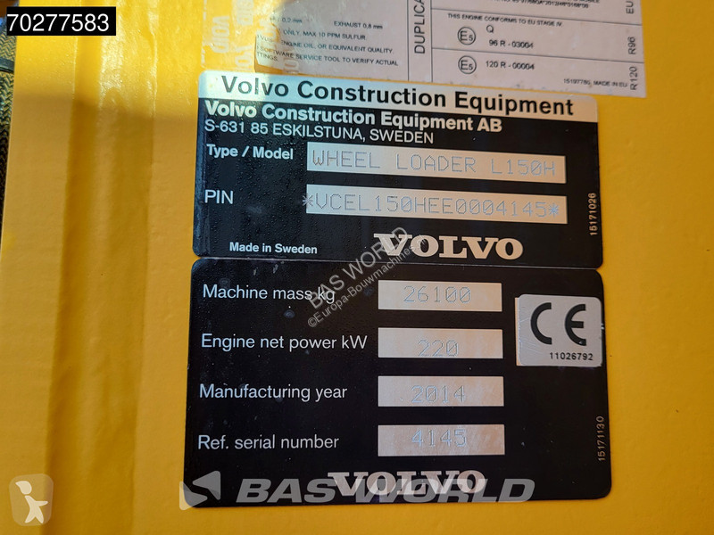 Læssemaskine Volvo L150 H